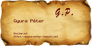 Gyura Péter névjegykártya