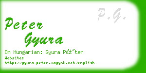 peter gyura business card